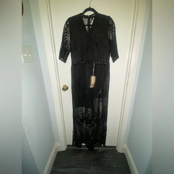 FOR MI | Women/Junior Large | Black | Lace | Boho | Casual | Portraits | NWT - Picture 3 of 16